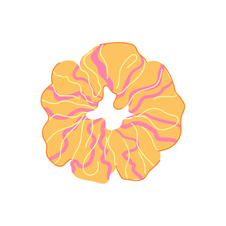 girl hair scrunchies cartoon vector illustrationのイラスト素材