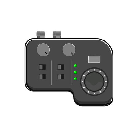 technology audio interface cartoon vector illustrationのイラスト素材