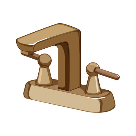 sink bathroom faucet cartoon vector illustrationのイラスト素材