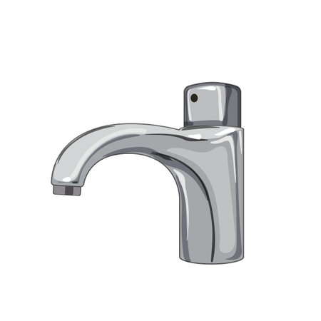 clean bathroom faucet cartoon vector illustrationのイラスト素材