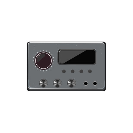sound digital amplifier cartoon vector illustrationのイラスト素材