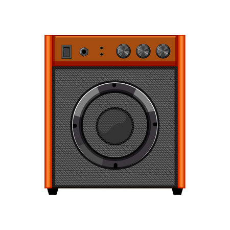 rock guitar amplifier cartoon vector illustrationのイラスト素材