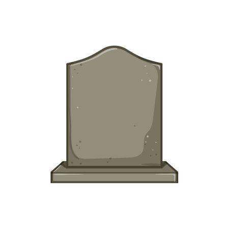gravestone headstone cartoon vector illustrationのイラスト素材