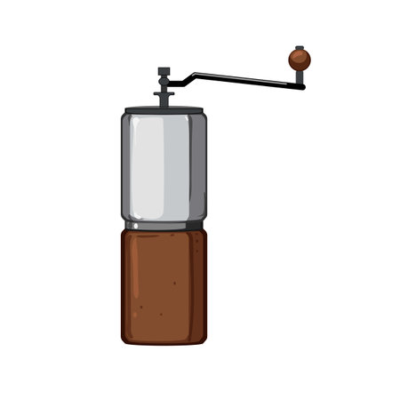 kitchen mill coffee grinder manual cartoon vector illustrationのイラスト素材