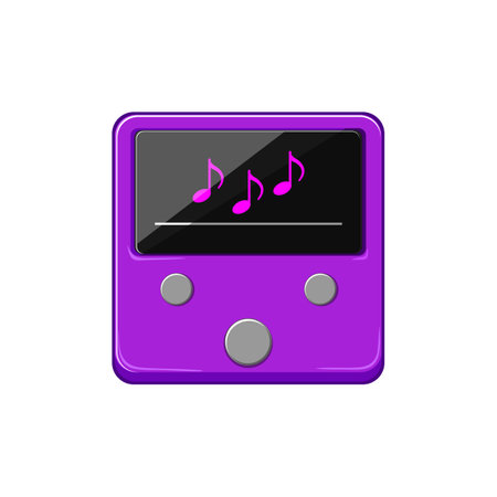 modern mp3 player cartoon vector illustrationのイラスト素材