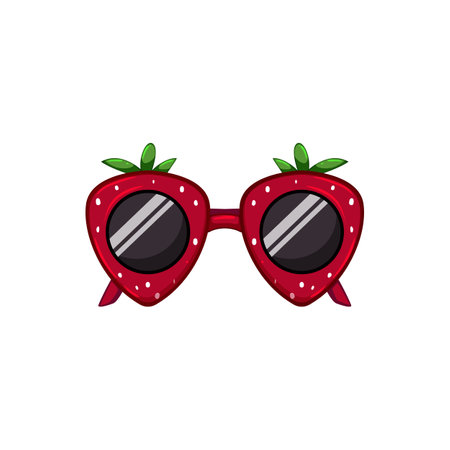 fun party glasses cartoon vector illustrationのイラスト素材