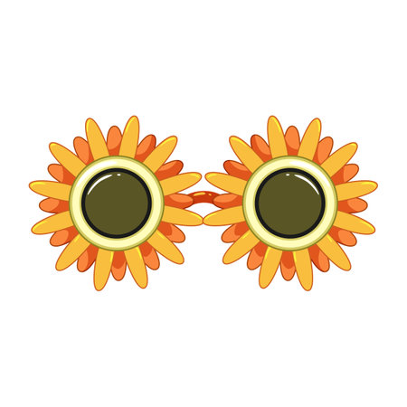 funny party glasses cartoon vector illustrationのイラスト素材