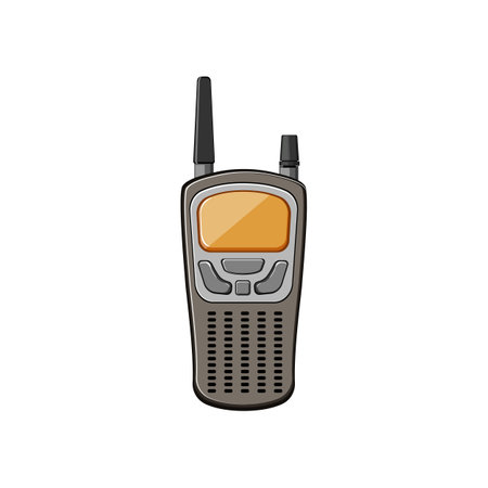wave radio transceiver cartoon vector illustrationのイラスト素材