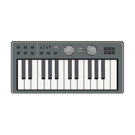 sound synthesizer audio cartoon vector illustrationのイラスト素材