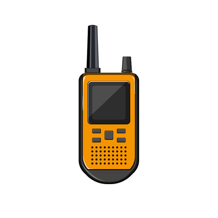 communication walkie talkie cartoon vector illustrationのイラスト素材