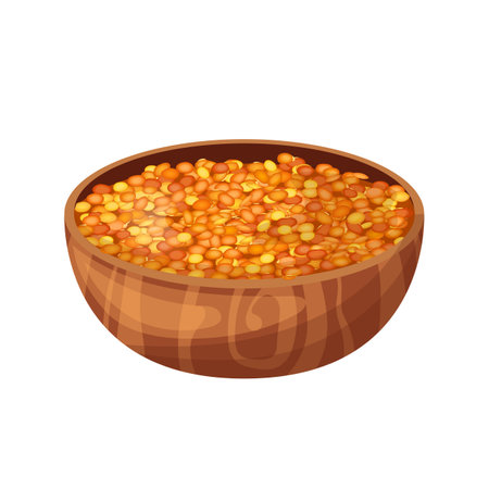 lentil food cartoon vector illustrationのイラスト素材