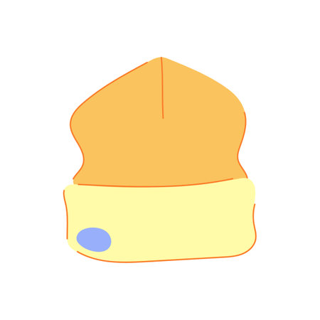 knit beanie hat cartoon vector illustrationのイラスト素材