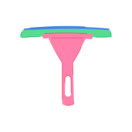 service squeegee glass cartoon vector illustrationのイラスト素材