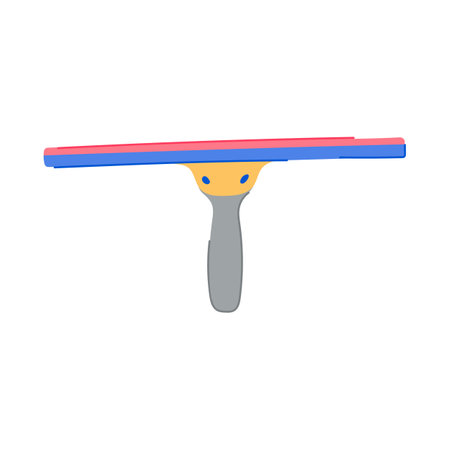 cleaner squeegee glass cartoon vector illustrationのイラスト素材