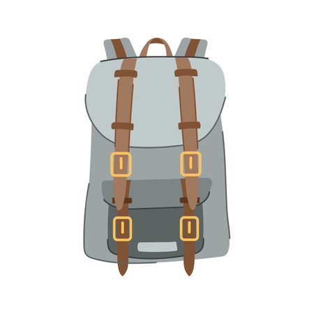 equipment backpack camp cartoon vector illustrationのイラスト素材