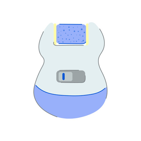 woman callus remover cartoon vector illustrationのイラスト素材