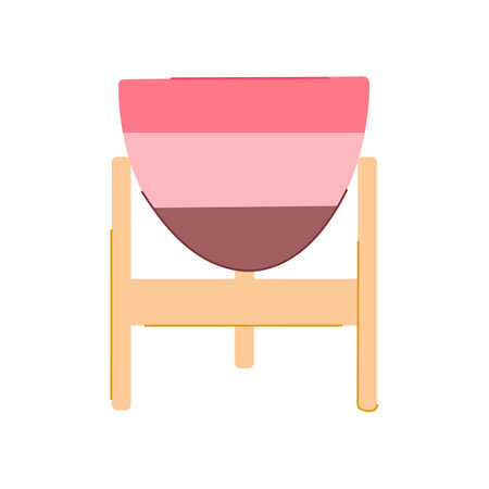 leaf flower pot cartoon vector illustrationのイラスト素材