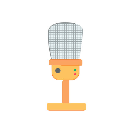 radio microphone music cartoon vector illustrationのイラスト素材