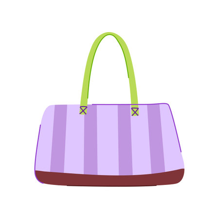 handle beach bag cartoon vector illustrationのイラスト素材