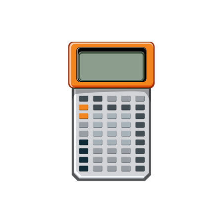 math calculator device cartoon vector illustrationのイラスト素材