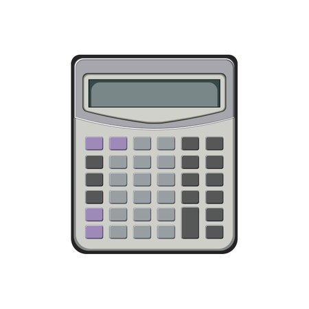 bank calculator device cartoon vector illustrationのイラスト素材