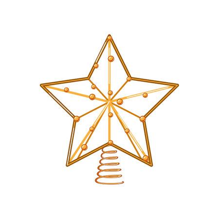 graphic christmas star cartoon vector illustrationのイラスト素材