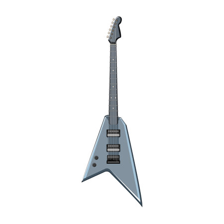 concert electric guitar cartoon vector illustrationのイラスト素材
