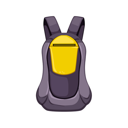 adventure hiking backpack cartoon vector illustrationのイラスト素材