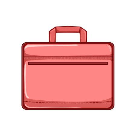 travel laptop bag cartoon vector illustrationのイラスト素材