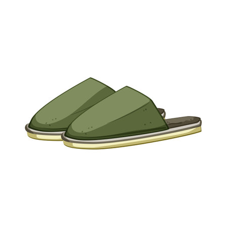 lifestyle man slippers cartoon vector illustrationのイラスト素材