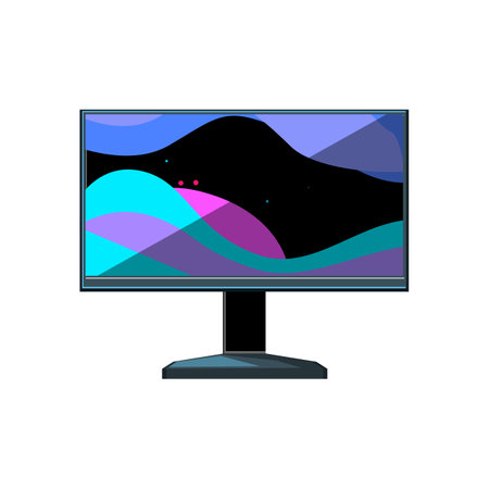 digital monitor pc cartoon vector illustrationのイラスト素材