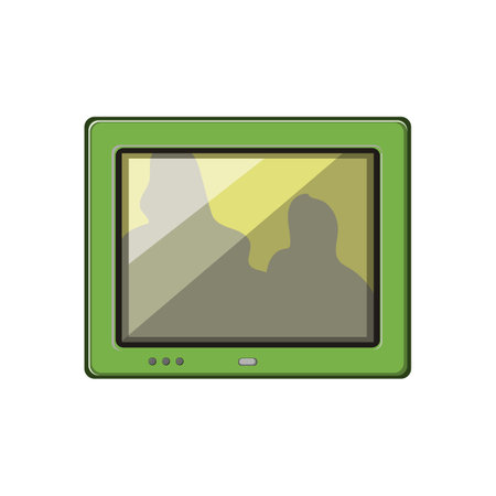 phone smart photo frame cartoon vector illustrationのイラスト素材