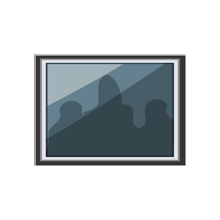 screen smart photo frame cartoon vector illustrationのイラスト素材