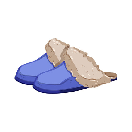 home woman slippers cartoon vector illustrationのイラスト素材