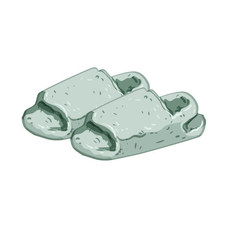 floor woman slippers cartoon vector illustrationのイラスト素材