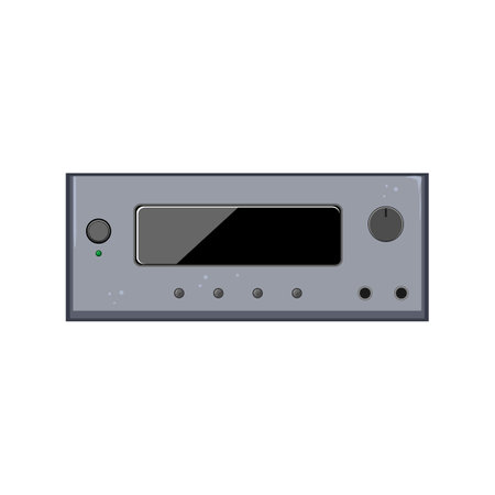 home av receiver cartoon vector illustrationのイラスト素材
