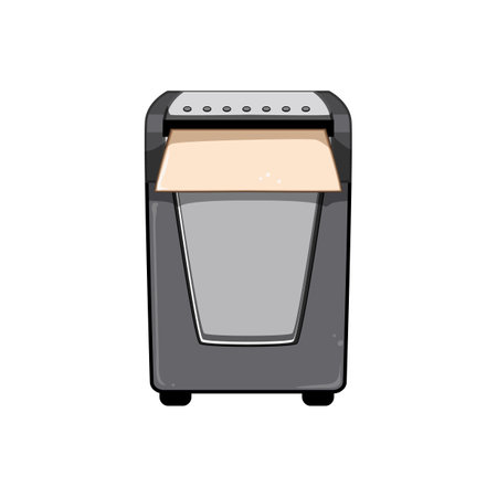 information cut shredder cartoon vector illustrationのイラスト素材