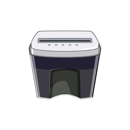 confidential cut shredder cartoon vector illustrationのイラスト素材