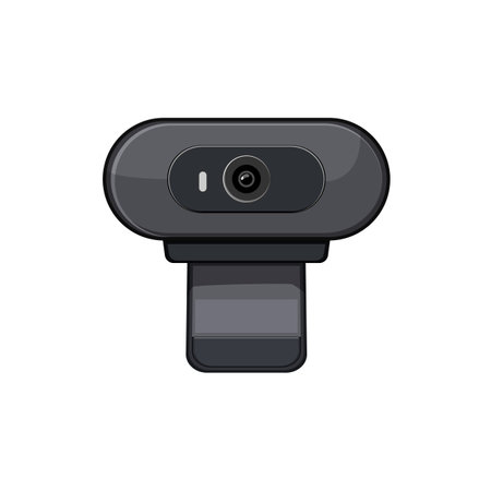 lens web camera cartoon vector illustrationのイラスト素材