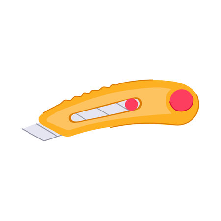 stationery cutter knife cartoon vector illustrationのイラスト素材