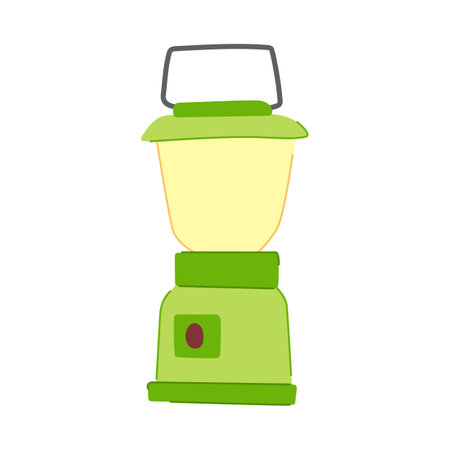 old camping lamp cartoon vector illustrationのイラスト素材