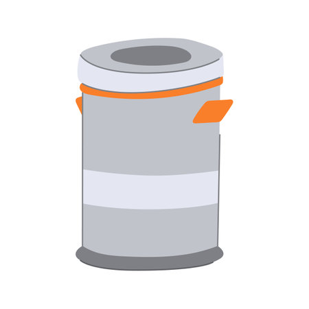 recycle trash bin cartoon vector illustrationのイラスト素材
