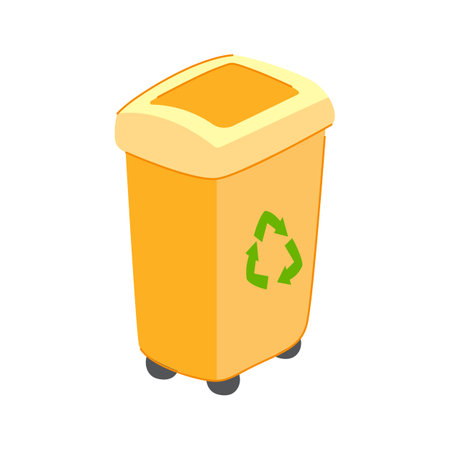 waste trash bin cartoon vector illustrationのイラスト素材
