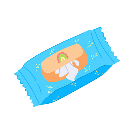 cleaner water wipes cartoon vector illustrationのイラスト素材