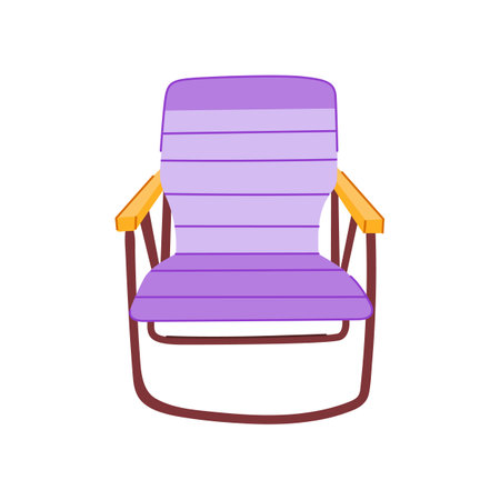 modern folding chair cartoon vector illustrationのイラスト素材
