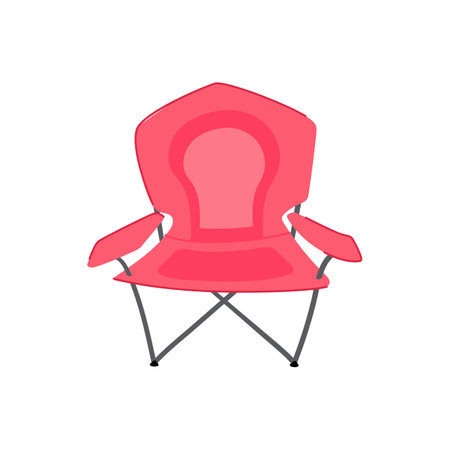 rest folding chair cartoon vector illustrationのイラスト素材
