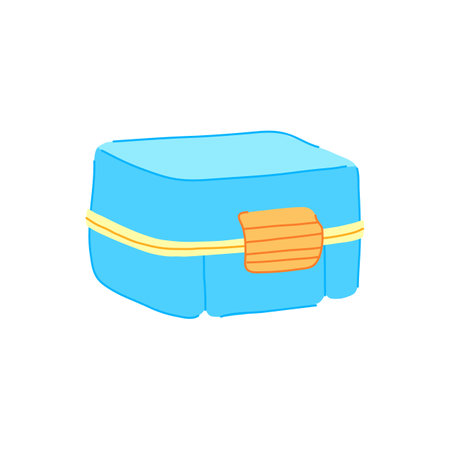 container lunch box cartoon vector illustrationのイラスト素材