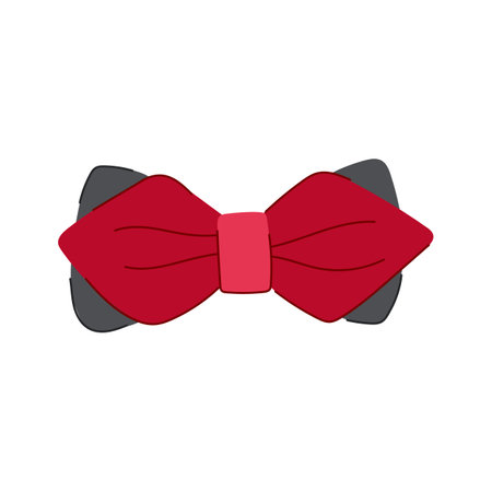 formal bow ties men cartoon vector illustrationのイラスト素材