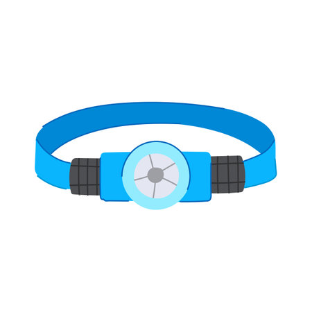 head headlamp flashlight cartoon vector illustrationのイラスト素材