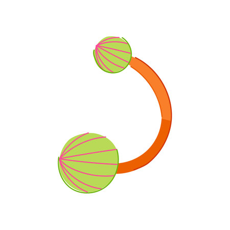 beauty piercing fashion cartoon vector illustrationのイラスト素材